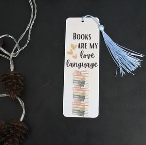 Books Are My Love Language Bookmark, Wooden Bookmark